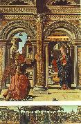 COSSA, Francesco del Annunciation and Nativity (Altarpiece of Observation) df painting